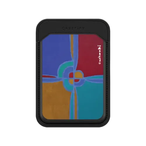 Whanki Cross Composition Snappy Leather Wallet - Snappy MagSafe Wallet - Snappy BioVeg Wallet MagSafe Compatible