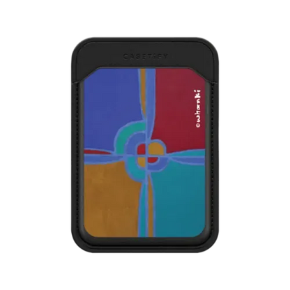 Whanki Cross Composition Snappy Leather Wallet - Snappy MagSafe Wallet - Snappy BioVeg Wallet MagSafe Compatible