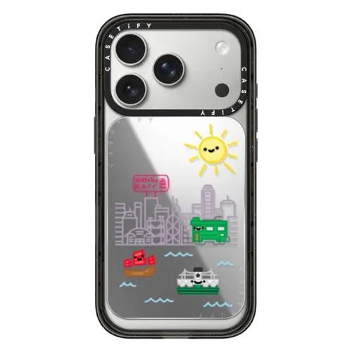 Hong Kong Skyline - Snappy Cardholder Stand - Snappy Mirror Cardholder Stand MagSafe Compatible