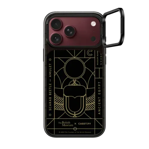 The Amulet Case - The Sacred Beetle - iPhone 18 Pro Max - Impact Ring Stand Case MagSafe Compatible - Glossy
