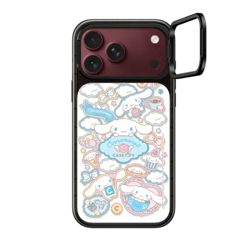 Cinnamoroll Lovely Cafe Sticker Case - iPhone 18 Pro Max - Impact Ring Stand Case MagSafe Compatible - Glossy