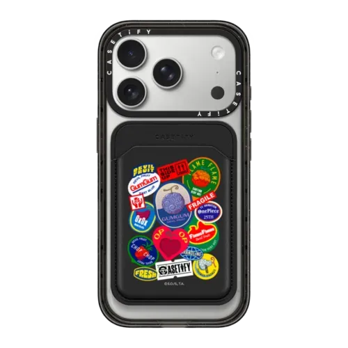 Devil Fruits Label Sticker Snappy Leather Wallet - Snappy MagSafe Wallet - Snappy BioVeg Wallet MagSafe Compatible