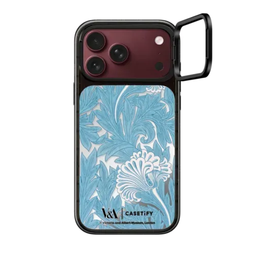 V&A Morris Edit, Tulip Case - iPhone 18 Pro Max - Impact Ring Stand Case - Mirror