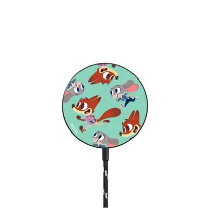 Nick and Judy Pattern Magnetic Wireless Charger - PowerThru Magnetic Wireless Charger MagSafe Compatible