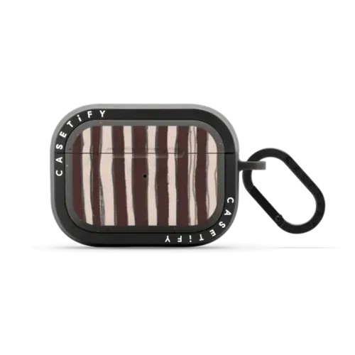 Brown Stripes - AirPods Pro 2 - Earbuds Bounce Case