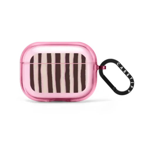 Brown Stripes - AirPods Pro 2 - Earbuds Impact Case