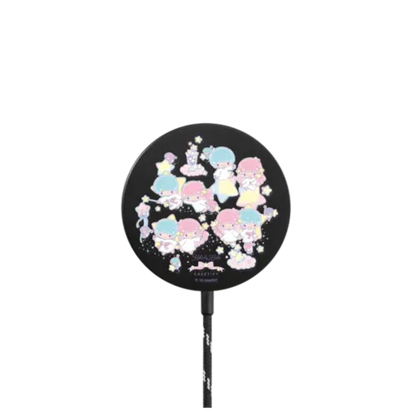 Little Twin Stars 50th Anniversary Sticker Magnetic Wireless Charger - PowerThru Magnetic Wireless Charger MagSafe Compatible