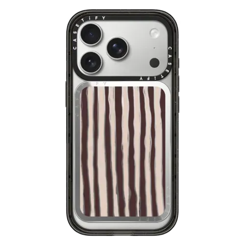 Brown Stripes - Snappy Cardholder Stand - Snappy Mirror Cardholder Stand MagSafe Compatible