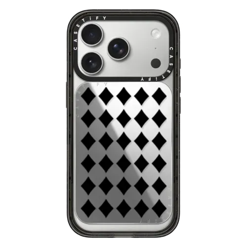 Black Checks - Snappy Cardholder Stand - Snappy Mirror Cardholder Stand MagSafe Compatible