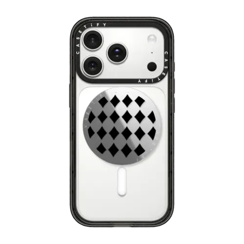 Black Checks - Snappy Grip Stand - Snappy Mirror Grip Stand MagSafe Compatible