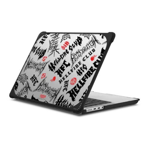 Stranger Things Hellfire Club Pattern Laptop Case - MacBook Pro 14-inch (M1 - M5) - MacBook Bounce Case