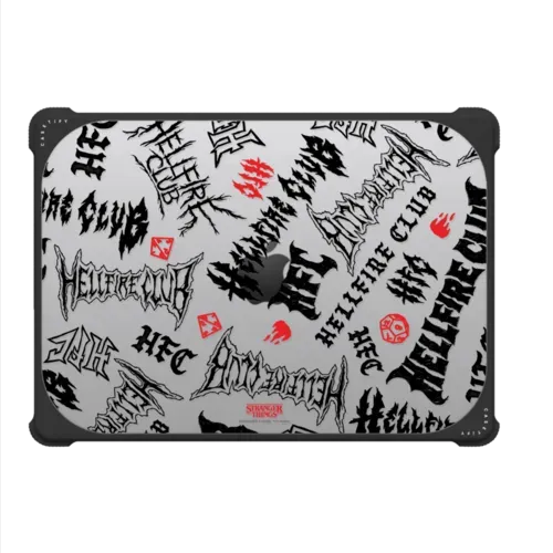 Stranger Things Hellfire Club Pattern Laptop Case - MacBook Pro 14-inch (M1 - M5) - MacBook Bounce Case