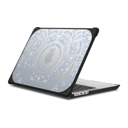 WYAGL Paisley Laptop Case - Blue - MacBook Pro 14-inch (M1 - M5) - MacBook Bounce Case