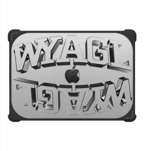 WYAGL Paisley Laptop Case - Metallic Logo - MacBook Pro 14-inch (M1 - M5) - MacBook Bounce Case