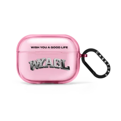 WYAGL Logo Earbuds Case - Silver Logo - AirPods Pro 2 - Earbuds Impact Case