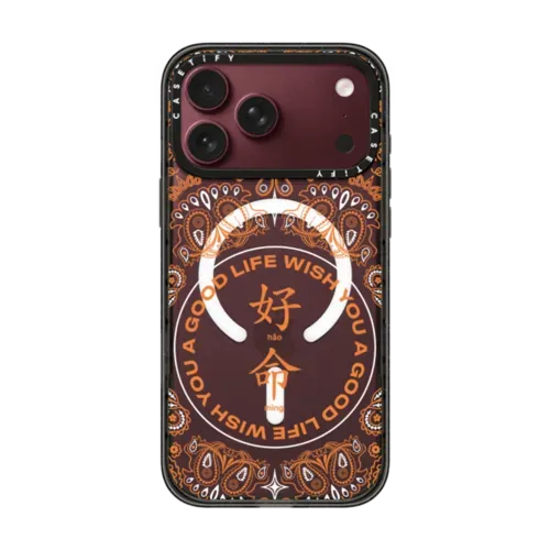 WYAGL Paisley Case - Orange - iPhone 18 Pro Max - Impact Case MagSafe Compatible