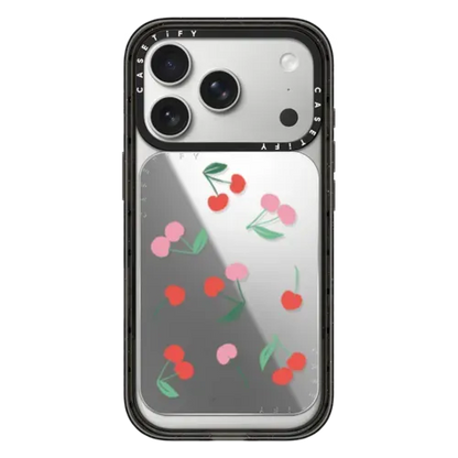 Meri Meri Cherries Pattern Snappy Cardholder Stand - Snappy Mirror Cardholder Stand MagSafe Compatible