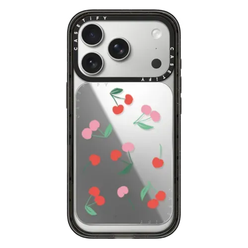 Meri Meri Cherries Pattern Snappy Cardholder Stand - Snappy Mirror Cardholder Stand MagSafe Compatible