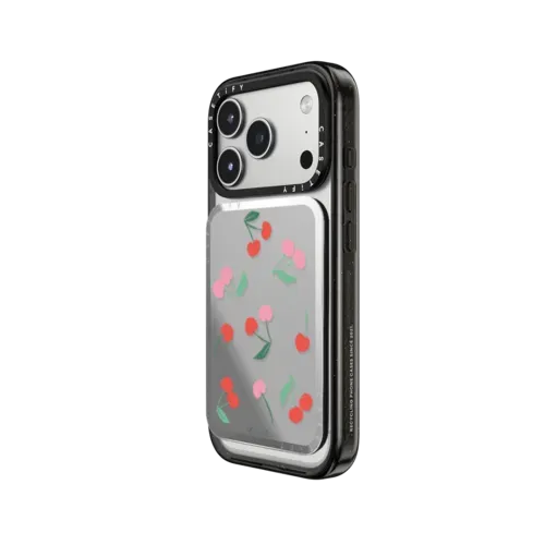Meri Meri Cherries Pattern Snappy Cardholder Stand - Snappy Mirror Cardholder Stand MagSafe Compatible