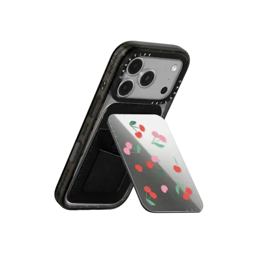 Meri Meri Cherries Pattern Snappy Cardholder Stand - Snappy Mirror Cardholder Stand MagSafe Compatible