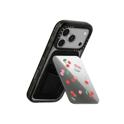 Meri Meri Cherries Pattern Snappy Cardholder Stand - Snappy Mirror Cardholder Stand MagSafe Compatible