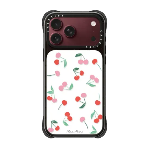 Meri Meri Cherries Pattern Phone Case - iPhone 18 Pro Max - Ultra Impact Case MagSafe Compatible - Glossy