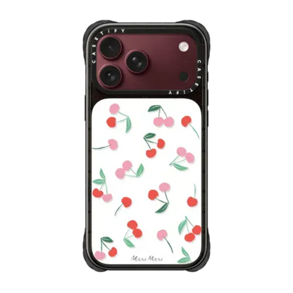 Meri Meri Cherries Pattern Phone Case - iPhone 18 Pro Max - Ultra Impact Case MagSafe Compatible - Glossy