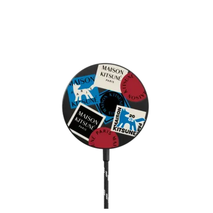 Maison Kitsuné Art Gallery Fox Sticker Wireless Charger - PowerThru Magnetic Wireless Charger MagSafe Compatible