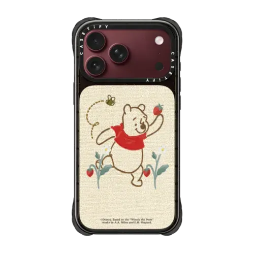 Winnie The Pooh & Friends Embroidered Phone Case - Winnie The Pooh - With Background - iPhone 18 Pro Max - Ultra Impact Case MagSafe Compatible - Glossy