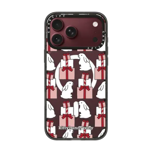 Little Bunnies with Present Case - iPhone 18 Pro Max - Impact Case MagSafe Compatible