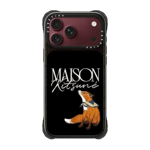 Maison Kitsuné Bandana Fox Case - iPhone 18 Pro Max - Ultra Impact Case MagSafe Compatible - Glossy