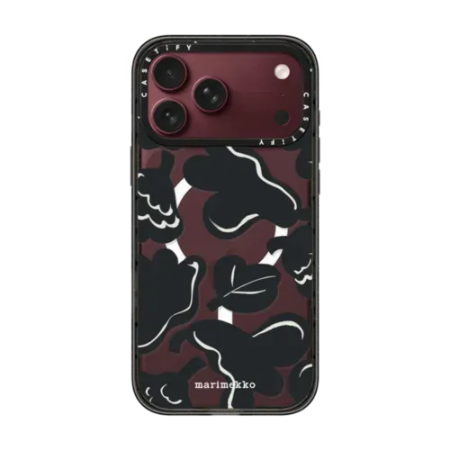 Marimekko Kukasta Kukkaan (Black & White) Case - iPhone 18 Pro Max - Impact Case MagSafe Compatible