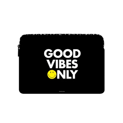 Smiley Good Vibes Only Laptop Sleeve - Large (16") - Impact Laptop Sleeve
