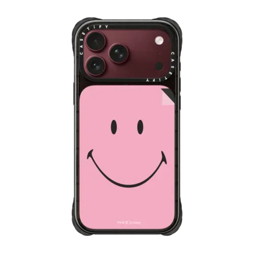 Original Smiley Phone Case - Pink Edition - iPhone 18 Pro Max - Ultra Impact Case MagSafe Compatible - Glossy