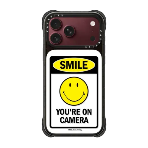 SMILE! Caution You're On Camera Phone Case - Transparent Edition - iPhone 18 Pro Max - Ultra Impact Case MagSafe Compatible - Glossy