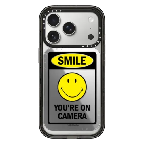 SMILE! Caution You're On Camera Snappy Cardholder Stand - Snappy Mirror Cardholder Stand MagSafe Compatible