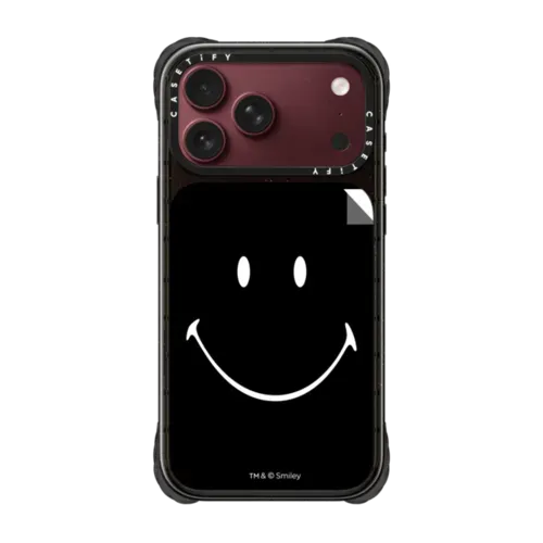 Original Smiley Phone Case - Black Edition - iPhone 18 Pro Max - Ultra Impact Case MagSafe Compatible - Glossy