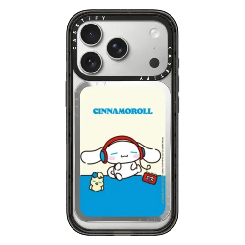 Sanrio Puppy Pals - Cinnamoroll Chilling Snappy Cardholder Stand - Snappy Mirror Cardholder Stand MagSafe Compatible