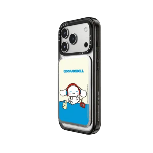 Sanrio Puppy Pals - Cinnamoroll Chilling Snappy Cardholder Stand - Snappy Mirror Cardholder Stand MagSafe Compatible