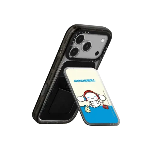 Sanrio Puppy Pals - Cinnamoroll Chilling Snappy Cardholder Stand - Snappy Mirror Cardholder Stand MagSafe Compatible