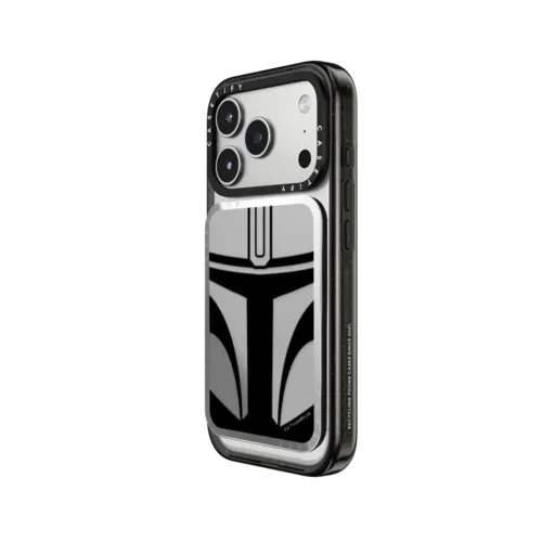 Mandalorian Helmet Snappy Cardholder Stand - Snappy Mirror Cardholder Stand MagSafe Compatible