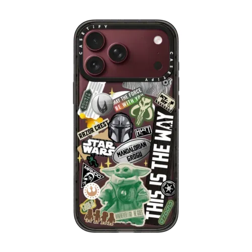 The Mandalorian™ and Grogu Stickermania Case - iPhone 18 Pro Max - Impact Case MagSafe Compatible