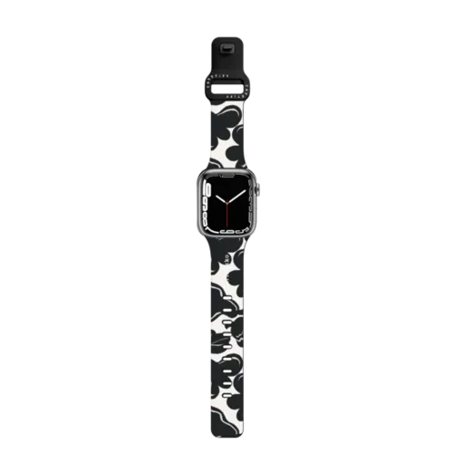 Marimekko Kukasta Kukkaan (Black & White) Watch Band - Apple Watch Series 7-9 (45mm) - Impact Band