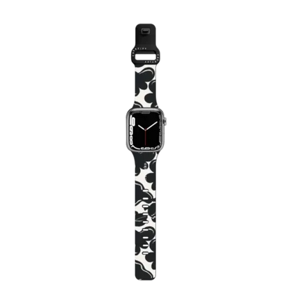Marimekko Kukasta Kukkaan (Black & White) Watch Band - Apple Watch Series 7-9 (45mm) - Impact Band