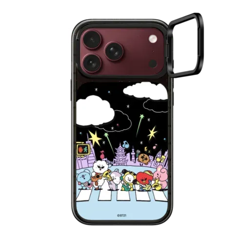 BT21 Crosswalk Case - iPhone 18 Pro Max - Impact Ring Stand Case MagSafe Compatible - Glossy