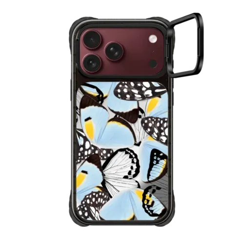 Fracture Butterfly Case - iPhone 18 Pro Max - Ultra Impact Ring Stand Case - Mirror