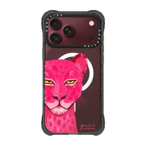 Pink Leopard by Grace Andersson - iPhone 18 Pro Max - Ultra Impact Case MagSafe Compatible